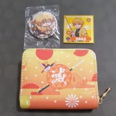 鬼滅の刃　善逸大好きセット　財布　缶バッチ　シール