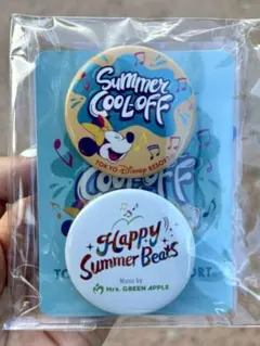 ディズニー　ミセス　Mrs. GREEN APPLE ステッカー缶バッジセット