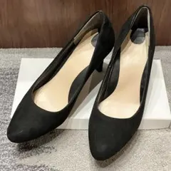 RANDA ベーシックパンプス ブラックスエード 24.5