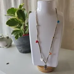 カラフルビーズのユニークネックレス、チョーカー✩.*˚