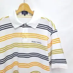 ★PEARLY GATES ワンポイント 刺繍 ボーダー ポロシャツ