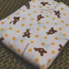 くまのがっこう 
ダブルガーゼ 生地 ハギレ 
訳あり【P-1】50×50㎝位