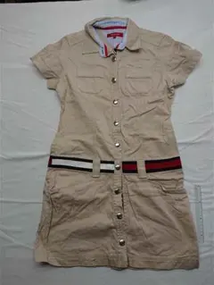 ■トミーガール tommy girl ベージュ系半袖ワンピース M レディース