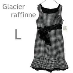 【未使用タグ付き】グラシアラフィネ　ワンピース　ノースリーブ　リボン付　膝丈　L