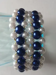 青×白　バイカラーアームバンド