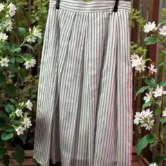 ストライプ柄 超美品フレアスカート☆。.:＊・゜