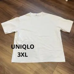 UNIQLO エアリズムコットンオーバーサイズTシャツ　5分袖　白　3XL