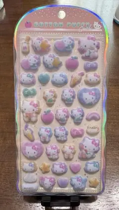 食べ物柄　ハローキティ コットンパフィ　シール　正規品