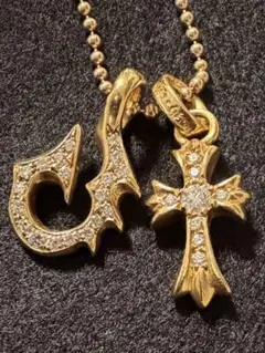 ☆入手困難 正規品 美品 クロムハーツ 3CHクロス ペンダント パヴェ 