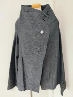 け*ん様 美品✨萌 MOYURUモユル 変形ウールジャケット 羽織 軽量 L セ MOYURU OFFICIAL STORE