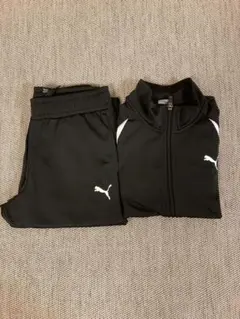 PUMA ブラック ジャージ上下セット 子供服