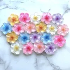 プリメリア　南国　花　素材　パーツ　工作　デコ　推し活　夏　カラフル　飾り　韓国