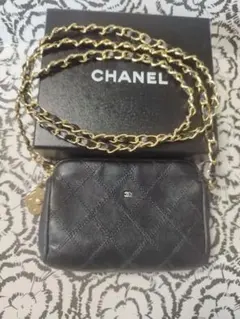 激安♡本物♡CHANEL♡ピコローレ♡巾着ポーチ♡マトラッセココマーク 
