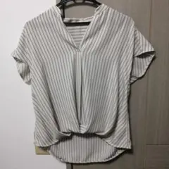 【BEAUTY＆YOUTH】ストライプ Vネック ノースリーブ