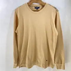 バーバリー ロンドン 長袖 Tシャツ カットソー チェック柄 M ブリティッシュ