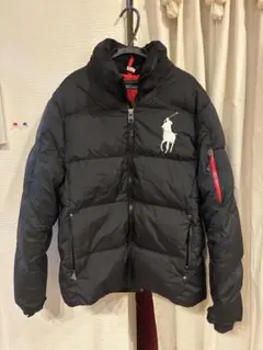 【訳あり】Ralph Lauren ダウンジャケット M 黒　ビッグポ