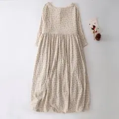 上品 長袖 きれいめ 花柄 ロングワンピ 大きいサイズ 着痩せ マキシワンピース