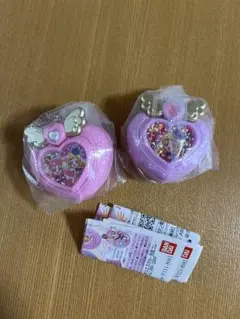 わんだふるぷりきゅあ　ハート型キーホルダー 2個セット