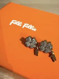 Folli Follie ピンクゴールド クローバーピアス
