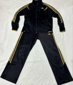 adidasアディダス ジャージ セットアップ 黒×金 クリマライト　Lサイズのサムネイル