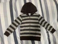 キッズ　ジップパーカー　ボーダー　110