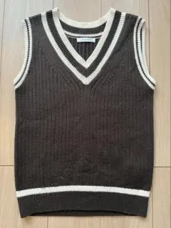 LOWRY'S FARM ニットベスト ダークブラウン