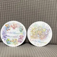 ダッフィー＆フレンズ20周年　カラフルハピネスコースター　2枚