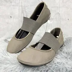 CAMPER RIGHT NINA フラットシューズ 38 グレー レザーのサムネイル