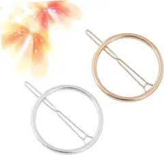 リング型ヘアピン4個セット ゴールド シルバー