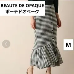 BEAUTE DE OPAQUE ギンガムチェック タイトスカート M
