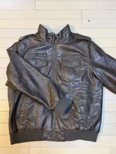 リーバイスブラウンレザージャケット XL