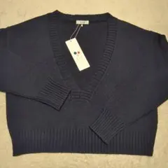 ａ.ｖ.ｖ フカV ネックショート丈ニット　Ｓサイズ