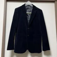 ネイビー コーデュロイ テーラードジャケット