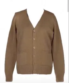 ブラウンVネックカーディガン スクールカーディガン