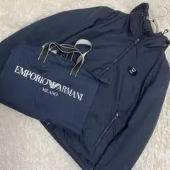 EMPORIO ARMANI ブルゾン ネイビー XSカジュアル フード付き