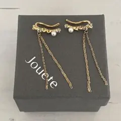 ジュエッテ Jouete　ペアクリップ　ジルコニア＆パール　ゴールド　c56