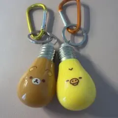 리락쿠마 キイロイトリ 電球キーホルダー 2개 세트