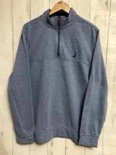NAUTICA ノーティカ ハーフジップ スウェット XL 水色 s57