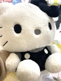 ハローキティ　モノクロドールGJ ぬいぐるみBIG 送料込み