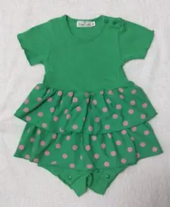 リボンキャスケット グリーンロンパース 未使用品