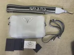 PRADA プラダ ショルダーバッグ 1BH082 ライトグレー