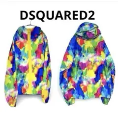 【DSQUARED 2】総柄ジップアップジャケット 丈67 男女兼用 サイケ