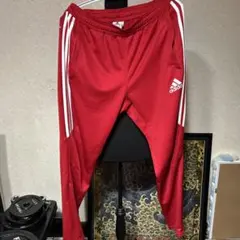プロフ必読☆adidas レッド トレーニングパンツ L