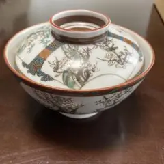 古九谷　蓋付き飯碗 陶器製　金継ぎのサムネイル
