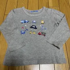 familiar 車刺繍 長袖カットソー 100cm