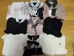量産型地雷系　ブラウス　トップス　カーディガン　まとめ売り　ピンク黒白多め