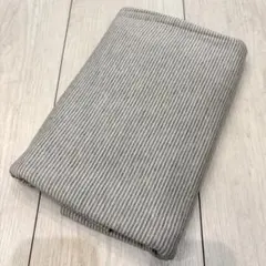 グレー×ホワイト　ボーダー　メリヤス生地　布地