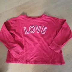 GAPKIDS　LOVE刺繍入り赤長袖カットソー