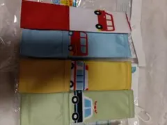 働く車食事用エプロン 4枚組