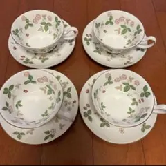 ウェッジウッド ワイルドストロベリーピオニー＆プレート旧刻食器